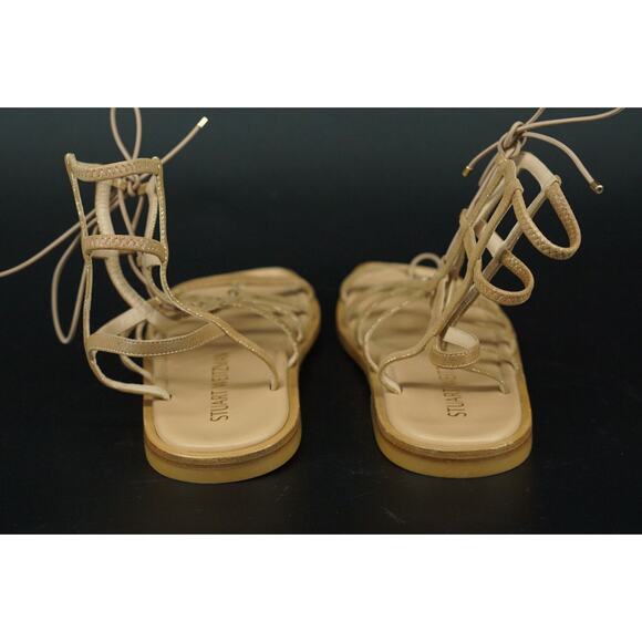 Stuart Weirzman Kora Lace-Up Gladiator Sandal Suede Size 9.5 $395 New Roman - Picture 8 of 12